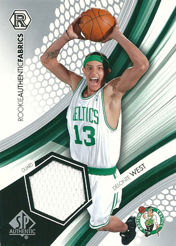 デロンテ・ウエスト NBAカード Delonte West 04/05 SP Authentic Rookie Authentic Fabrics