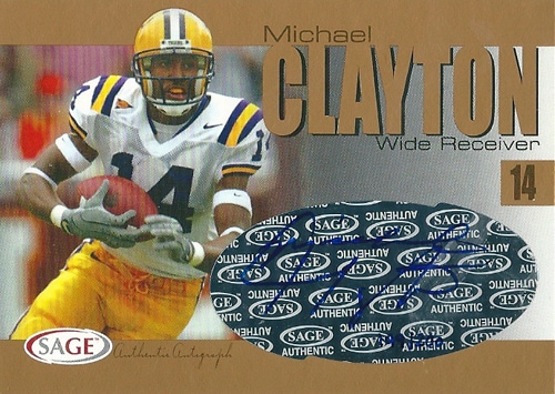 マイケル・クレイトン NFLカード Michael Clayton 2004 Sage Autographs
