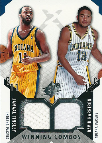 ジャマール・ティンズリー/デビッド・ハリソン NBAカード Jamaal Tinsley/David Harrison 04/05 SPx Winning Combos