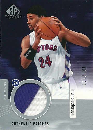 モリス・ピーターソン NBAカード Morris Peterson 2004/05 SP Game Used Authentic Patches 081/100