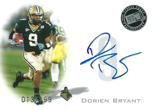 ドリアン・ブライアント NFLカード Dorien Bryant 2008 Press Pass Autographs 013/199