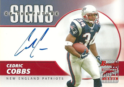 セドリック・コブス NFLカード Cedric Cobbs 2004 Bowman Signs of the Future Autographs