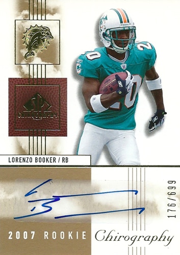 ロレンツォ・ブッカー NFLカード Lorenzo Booker 2007 SP Chirography Rookie Autographs 176/699