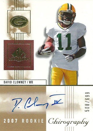 デビット・クローニー NFLカード David Clowney 2007 SP Chirography Rookie Autographs 508/699