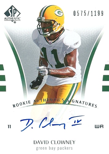 デビット・クローニー NFLカード David Clowney 2007 SP Authentic Rookie Autographs