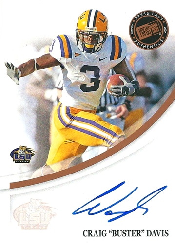クレイグ・デービス NFLカード Craig Davis 2007 Press Pass Autographs
