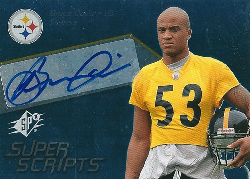 ブルース・デービス NFLカード Bruce Davis 2008 SPｘ Super Scripts Autographs