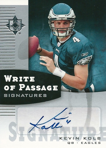 ケビン・コルブ NFLカード Kevin Kolb 2007 Ultimate Collection Write of Passage Signatures