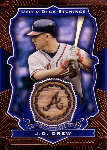 JD・ドリュー MLBカード J.D. Drew 2004 Upper Deck Etchings Game Bat 