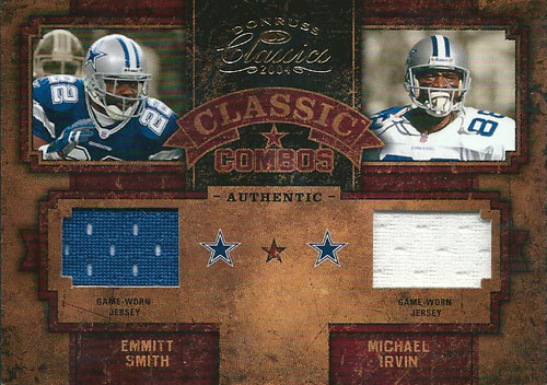 エミット・スミス/マイケル・アーヴィン NFLカード Emmitt Smith/Michael Irvin 2004 Donruss Classics Classic Materials Combos 64/75