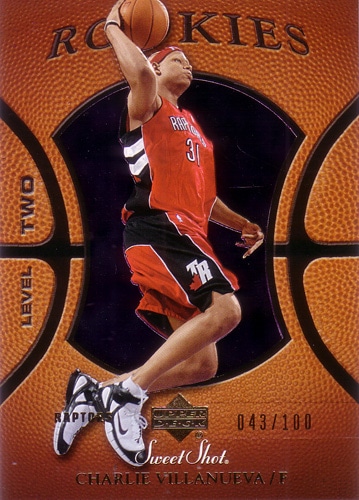 チャーリー・ビラヌエバ NBAカード Charlie Villanueva 05/06 Sweet Shot Rookies Gold 043/100