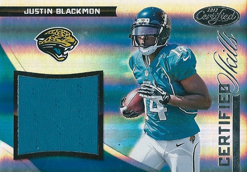 ジャスティン・ブラックモン NFLカード Justin Blackmon 2012 Panini Certified Certified Skills Materials 040/299