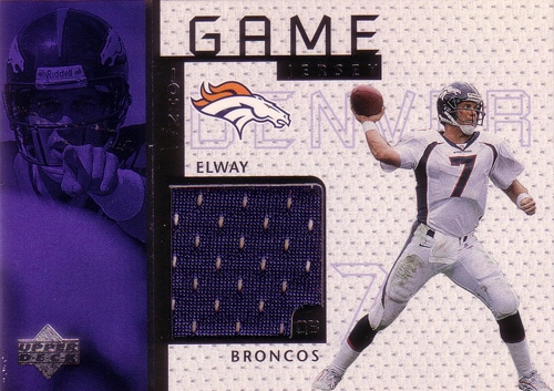 ジョン・エルウェイ NFLカード John Elway 1998 Upper Deck Game Jersey