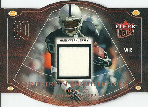 ジェリー・ライス NFLカード Jerry Rice 2004 Fleer Ultra Gridiron Producers Game Used Copper