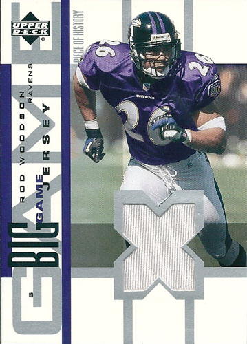 ロッド・ウッドソン NFLカード Rod Woodson 2002 UD Piece of History Big Game Jersey