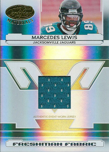 マーセデス・ルイス NFLカード Marcedes Lewis 2006 Leaf Certified Materials Freshman Fabric 0107/1400