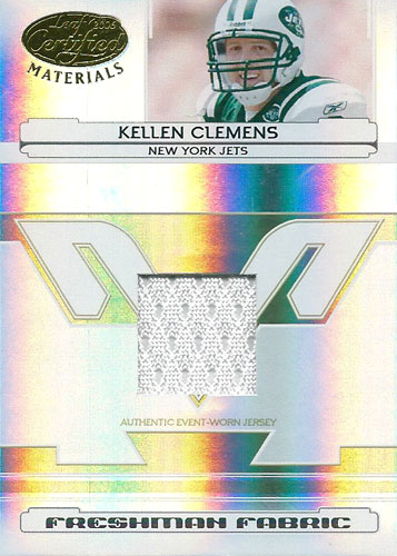 ケレン・クレメンス NFLカード Kellen Clemens 2006 Leaf Certified Materials Freshman Fabric 059/900