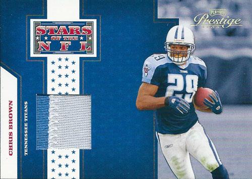 クリス・ブラウン NFLカード Chris Brown 2005 Playoff Prestige Stars of the NFL Jersey Prime 14/25