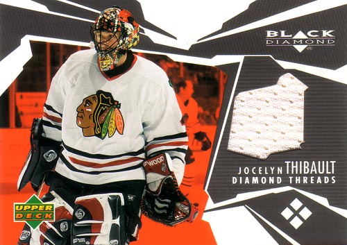 ジョセリン・ティボー NHLカード Jocelyn Thibault 2003/04 UD Black Diamond Threads