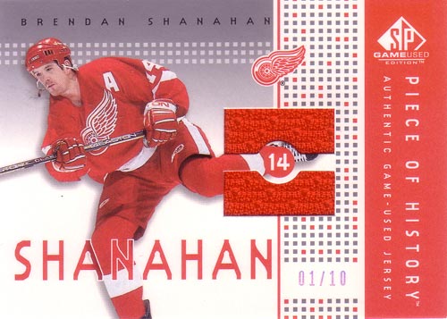ブレンダン・シャナハン NHLカード Brendan Shanahan 2002/03 SP Game Used Edition Piece of History Rainbow 01/10