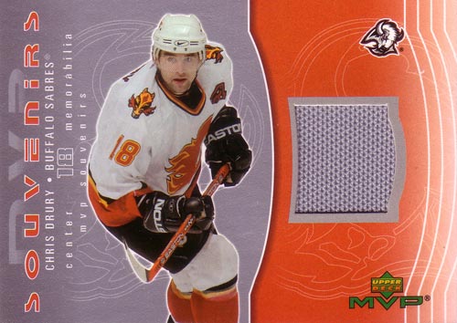 クリス・ドゥルーリー NHLカード Chris Drury 2003/04 UD MVP Souvenirs