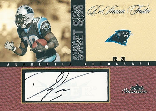 デション・フォスター NFLカード DeShaun Foster 2004 Fleer Showcase Sweet Sigs 089/100