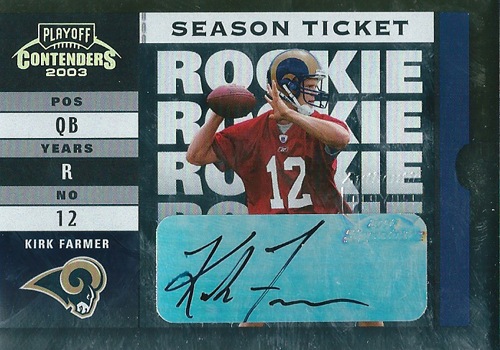 カーク・ファーマー NFLカード Kirk Farmer 2003 Playoff Contenders Rookie Autographs