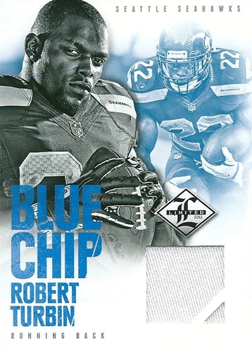 ロバート・タービン NFLカード Robert Turbin 2012 Panini Limited Blue Chip Jerseys 39/99