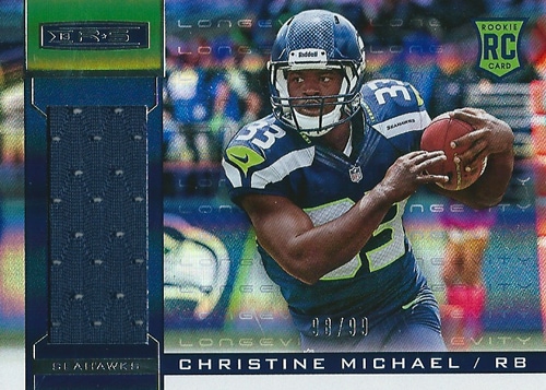 クリスティン・マイケル NFLカード Christine Michael 2013 Panini Rookies and Stars Jerseys 98/99