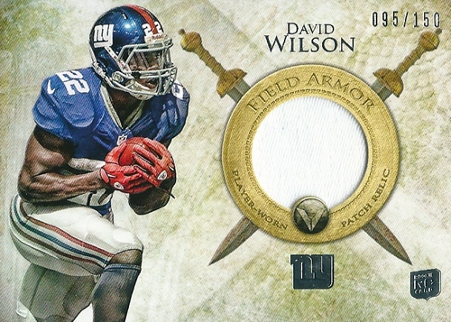 デビット・ウィルソン NFLカード David Wilson 2012 Topps Valor Field Armor Patches 095/150