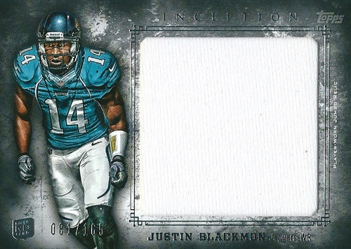 ジャスティン・ブラックモン NFLカード Justin Blackmon 2012 Topps Inception Rookie Jumbo Relics 081/165
