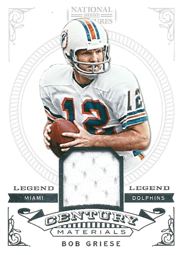 ボブ・グリーシー NFLカード Bob Griese 2012 Panini National Treasures Legends Century Materials 48/99