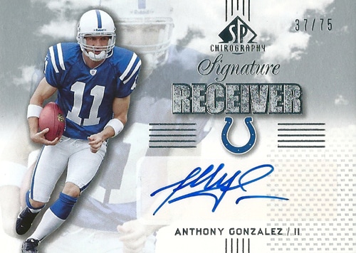アンソニー・ゴンザレス NFLカード Anthony Gonzalez 2007 SP Chirography Signature Receiver 37/75