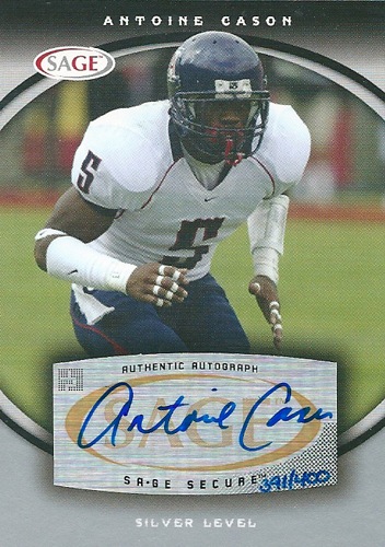 アントワン・ケイソン NFLカード Antoine Cason 2008 Sage Autographs 391/400