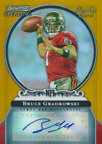 ブルース・グラドコウスキー NFLカード Bruce Gradkowski 2006 Bowman Sterling Gold Rookie Autographs 229/900