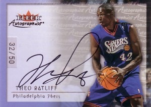 Theo Ratliff　2000/01 Fleer Autographics Gold　50枚限定！