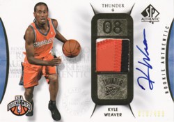 Kyle Weaver　2008/09 SP Authentic Rookie Authentic 499枚限定！