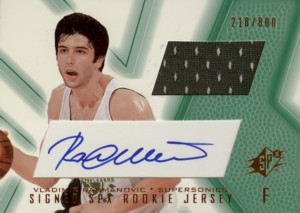 Vladimir Radmanovic　2001/01 SPx Signed Rookie Jersey ① 800枚限定！