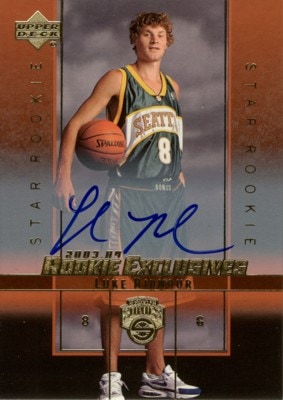 Luke Ridnour　2003/04 UD Rookie Exclusives Autographics