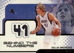 ダーク ノビツキー 2001/02 E-X Behind the Numbers Jersey / Dirk 