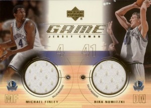 マイケル フィンリー / ダーク ノビツキー　2001/02 Upper Deck Game Jerseys Combos / Michael Finley / Dirk Nowitzki