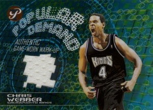 Chris Webber　2002/03 Topps Pristine Popular Demand Warm-Ups