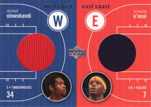 Michael Olowokandi/Jermaine O'Neal　2003/04 Upper Deck East Coast/West Coast Jerseys