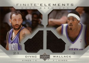Vlade Divac/Gerald Wallace　2003/04 UD Finite Elements Dual Warm-Ups