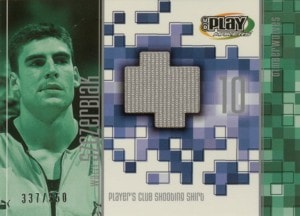 Wally Szczerbiak　2001/02 UD Playmakers Player's Club Shooting Shirt 350枚限定！