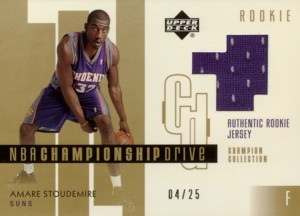 Amare Stoudemire　2002/03 UD Championship Drive Rookie Jersey Gold 25枚限定！