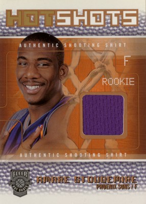 Amare Stoudemire　2002/03 Fleer Hot Shots Hot Shots Inserts Shooting Shirt Gold 150枚限定！