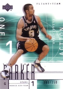 Tony Parker　2001/02 Upper Deck Flight Team Rookie Card 250枚限定！