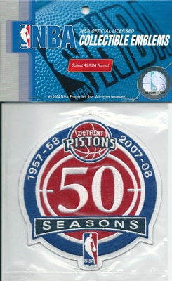 デトロイト・ピストンズ 50シーズン 記念ロゴパッチ