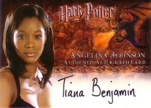 Angelina Johnson （Tiana Benjamin）　ハリー・ポッターと炎のゴブレット 直筆サインカード